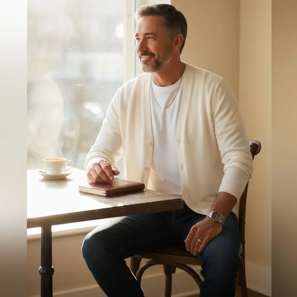 Jantzen Men's White Sweater